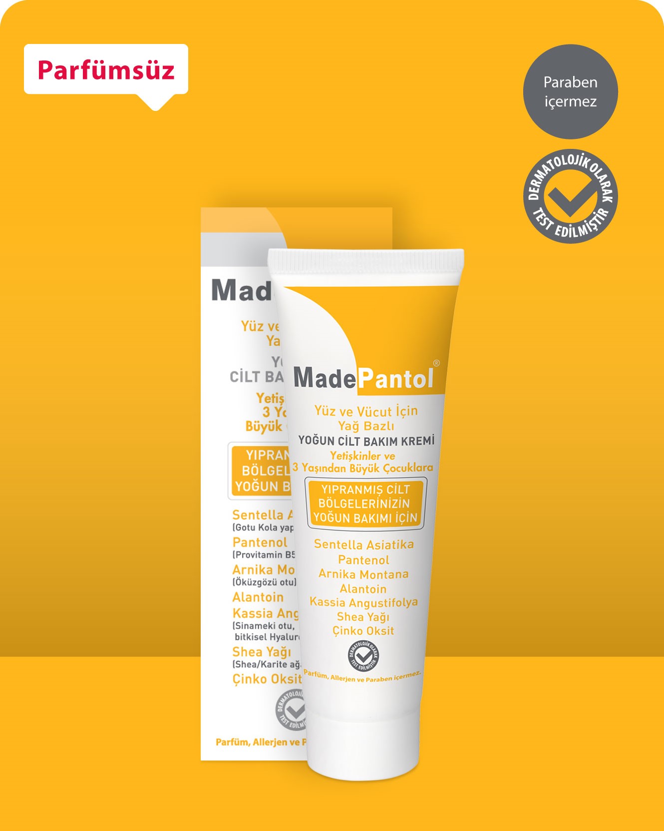 MadePantol Yağ Bazlı Yoğun Cilt Bakım Kremi (50 ML)